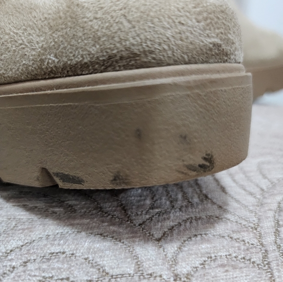 Soda Beige Heeled Ankle Booties - Picture 6 of 11